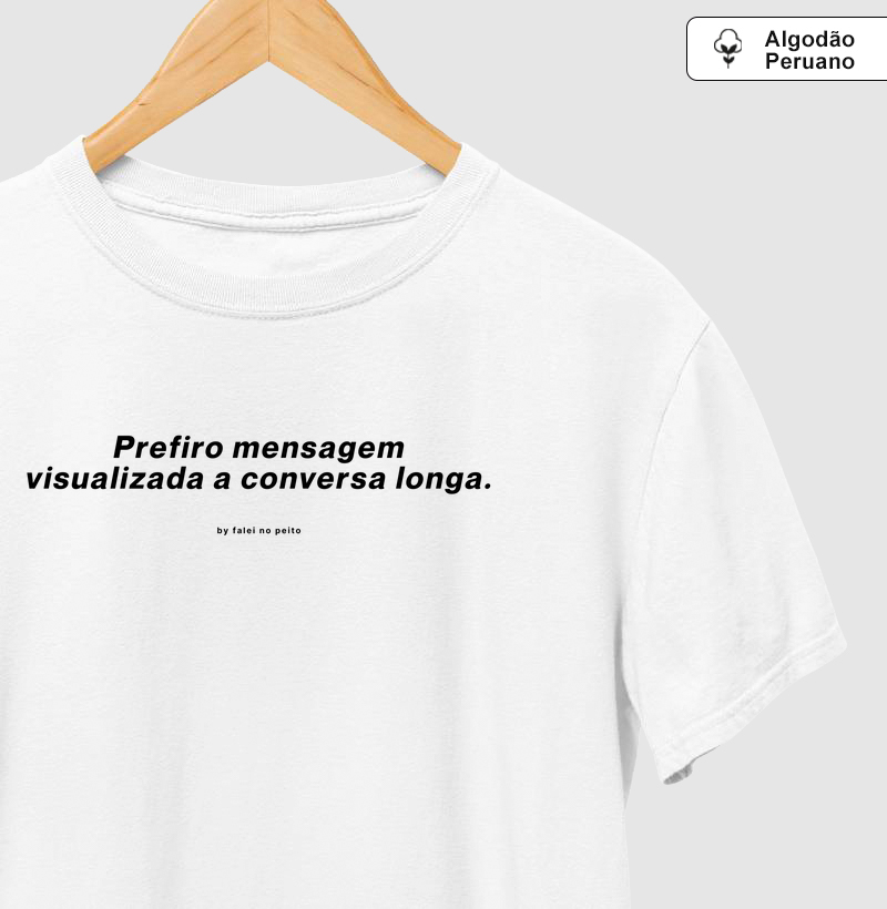 Prefiro mensagem visualizada a conversa longa.