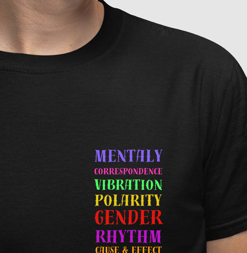 CAMISETA 7 LEIS HERMETICAS COLLORS
