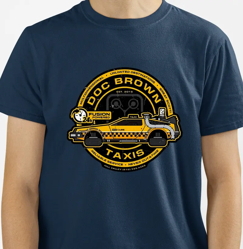 🚖 Camiseta Doc Brown Taxis
