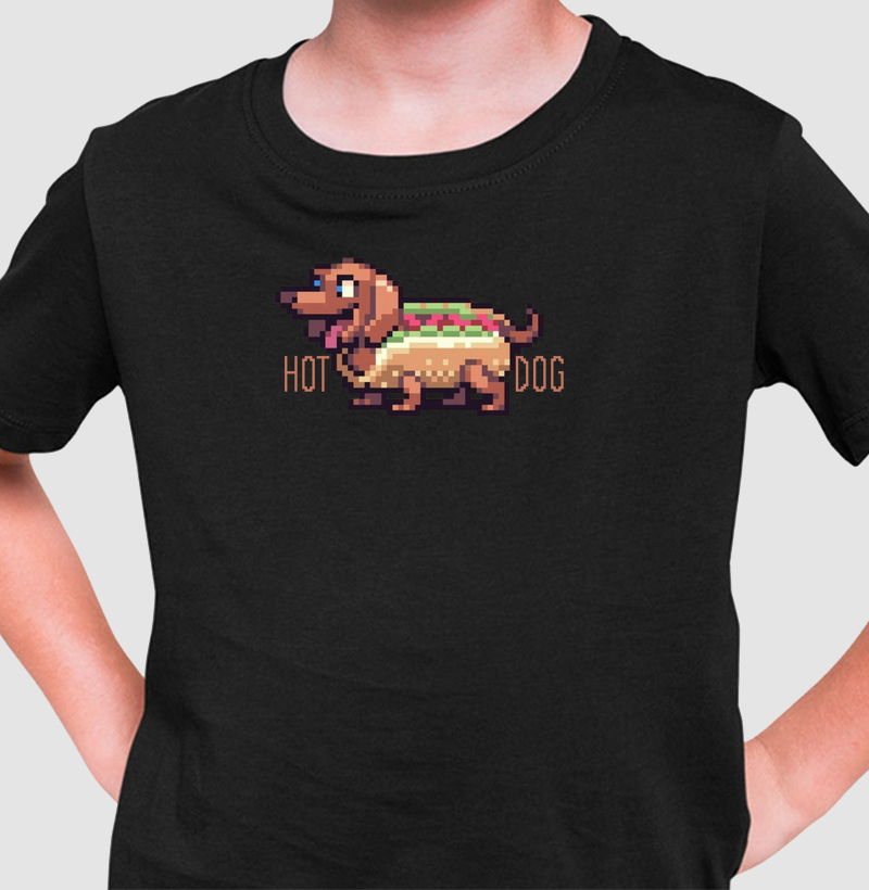 Camiseta Infantil HotDog Reset8Bit