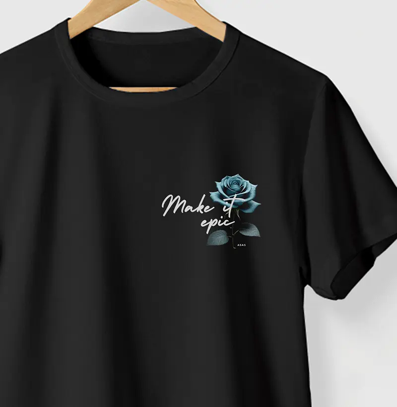 Camiseta MAKE IT EPIC - PRETA - (100% ALGODÃO)