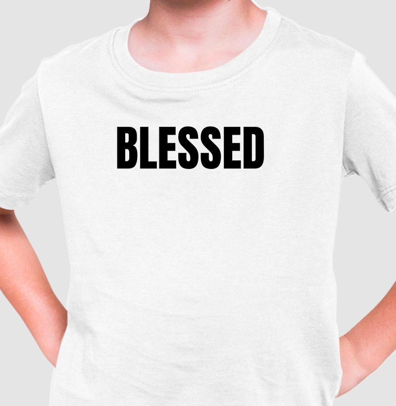 Blessed: Camiseta Infantil - Transmita Gratidão com Estilo