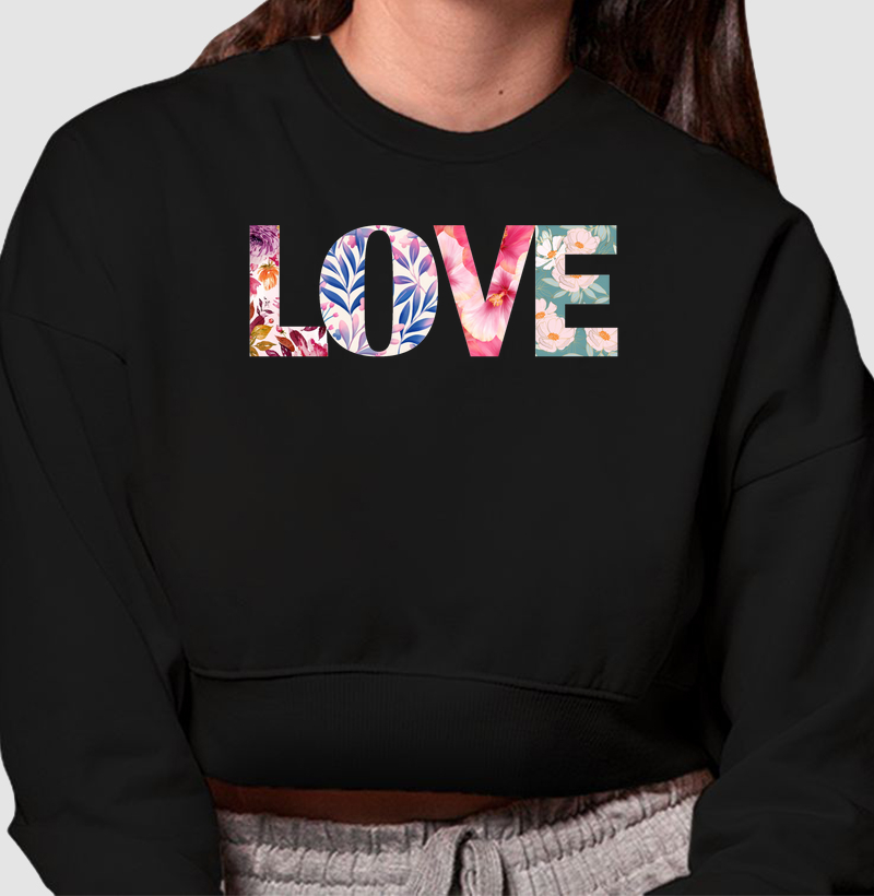 HONESTEE LOVE Cropped Moletom