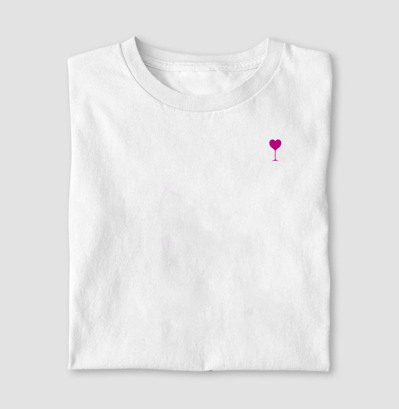 Coração de Vinho (Rosa) - Algodão Premium