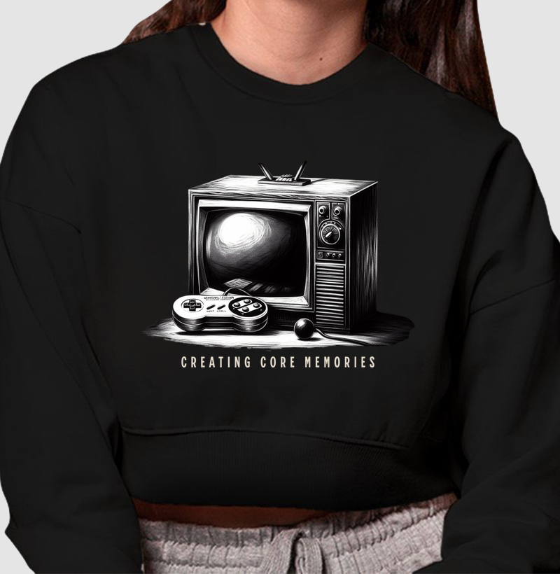 Moletom Cropped “Creating Core Memories”