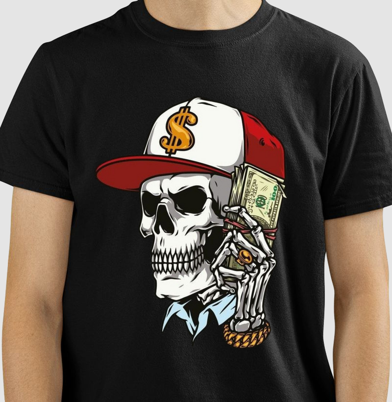 Camiseta Caveira Money