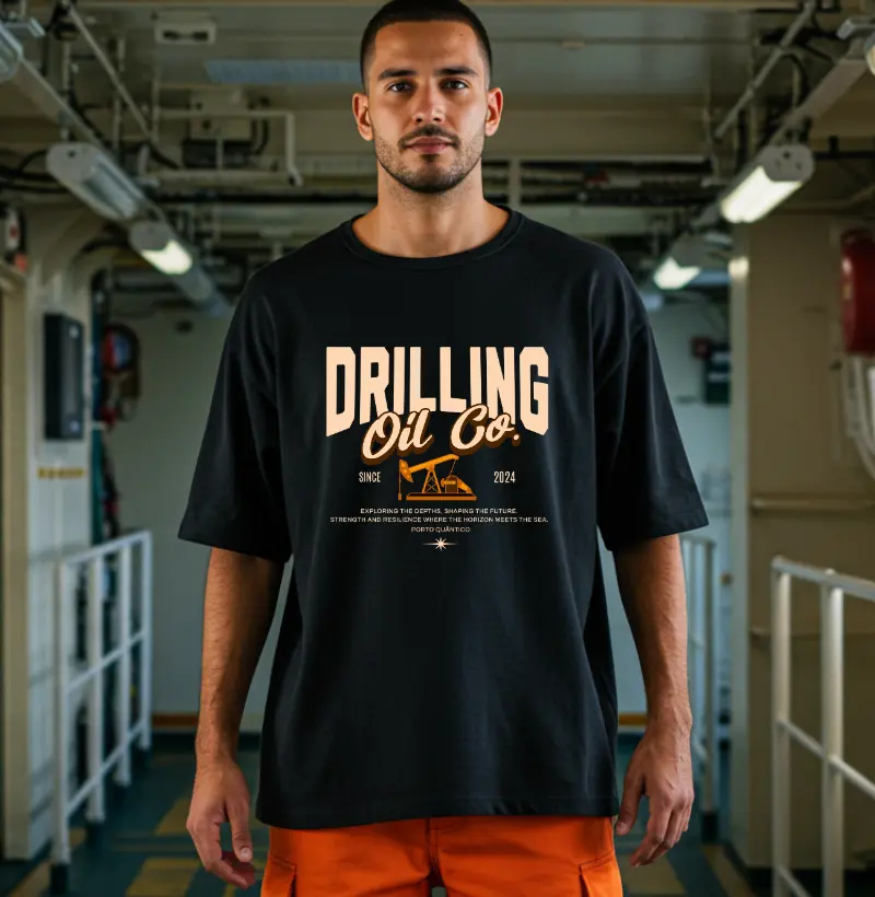 Camiseta Oversized 100% Algodão - Drilling Oil Co.