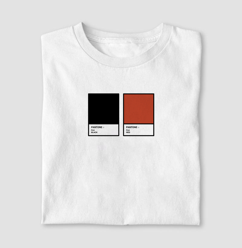 Camiseta Pantone Vermelho e Branco