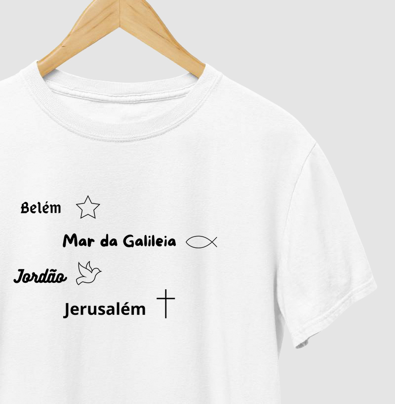 camiseta lugares e símbolos