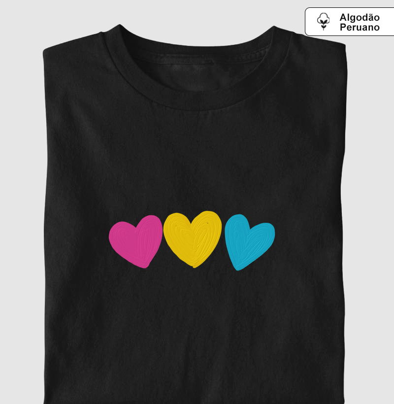 Trio de Coração - Pansexual