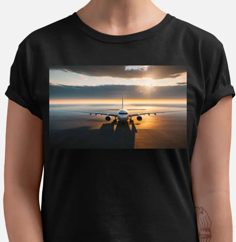 Camiseta avião pista aeroporto