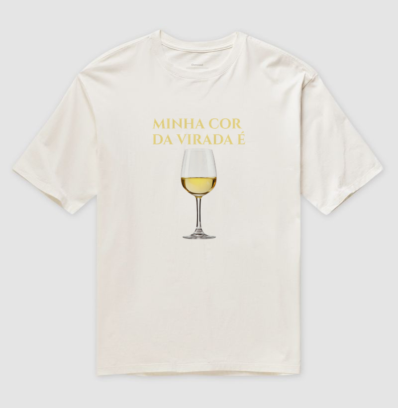 Camiseta Oversized Cor da Virada - Branco