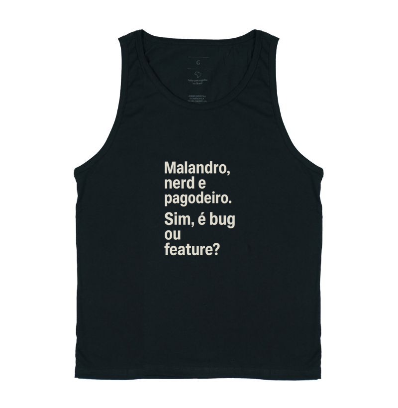 Camisa Malandro e Nerd