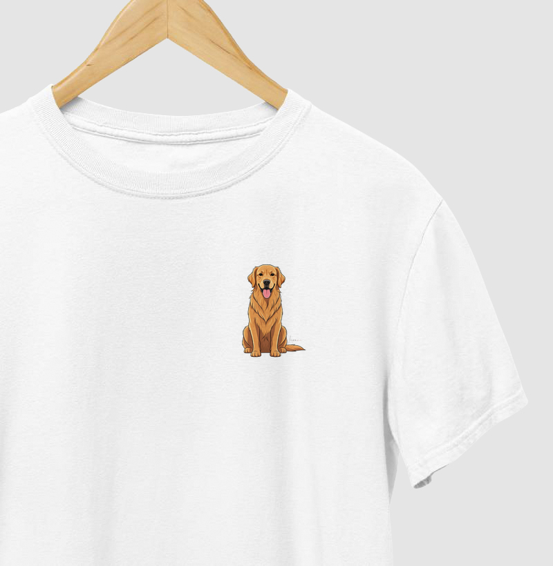 camiseta coleção dogs - golden retriever