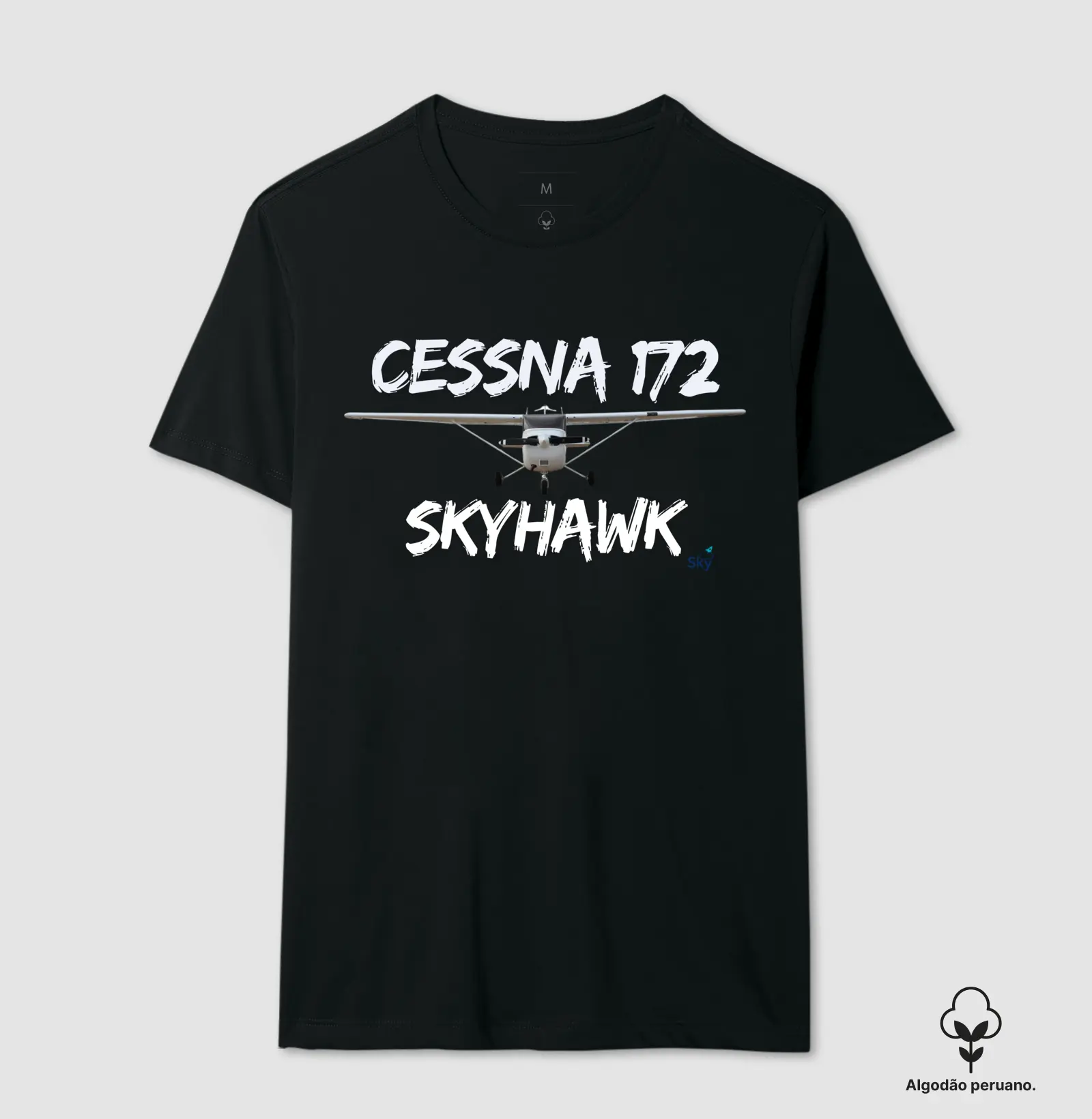 Camiseta Algodão Peruano - Cessna 172 Skyhawk