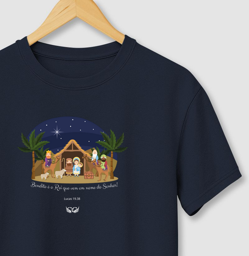 Camiseta de Natal Bendito o Rei que vem em nome do Senhor
