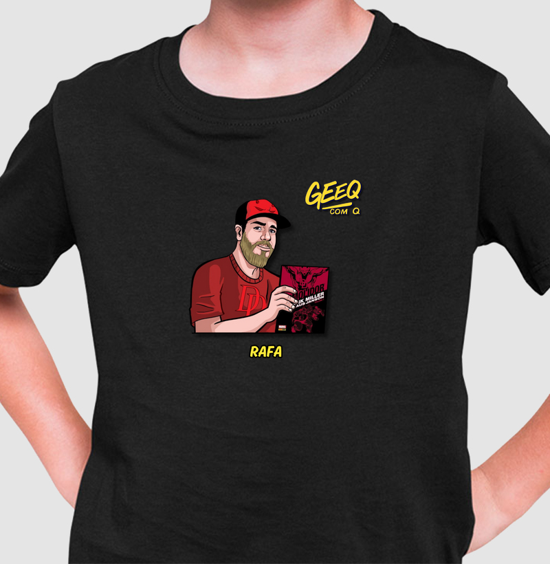 geeq com Q - Rafa Andreata - camiseta infantill
