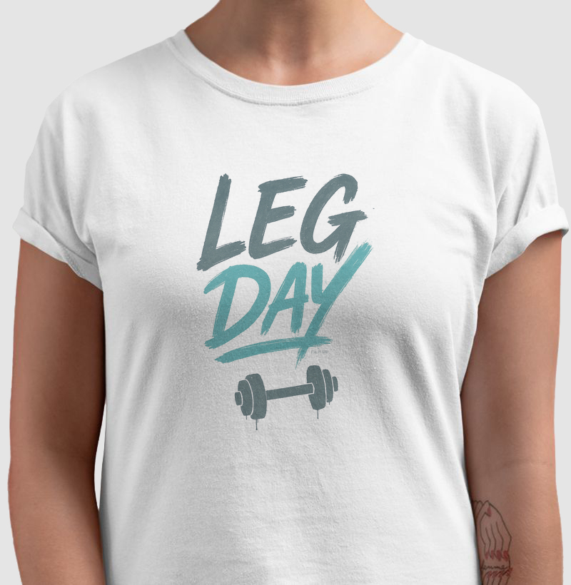 Leg Day - versão pincelada cinza