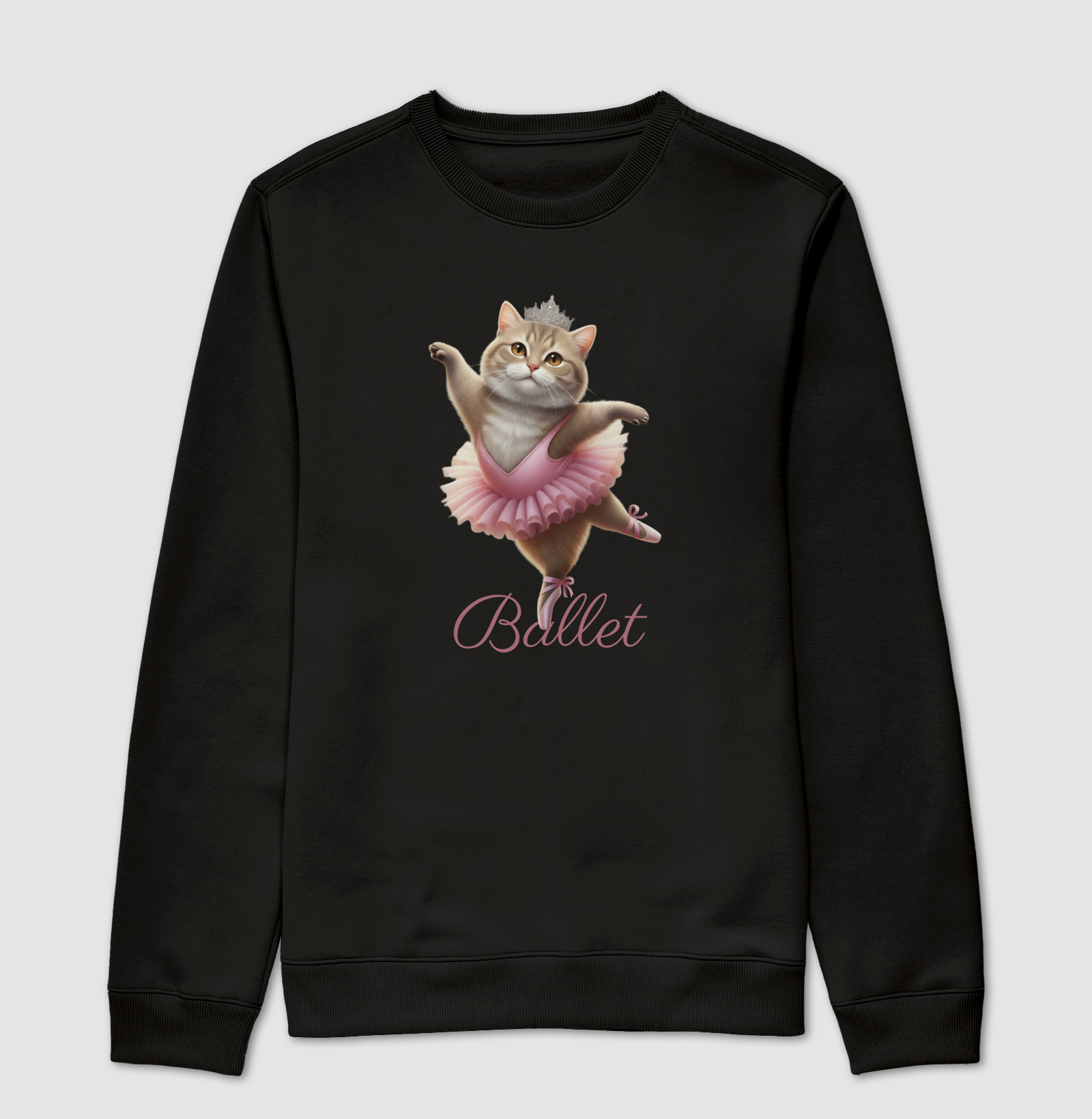 Gatinha Bailarina com Tutu Rosa