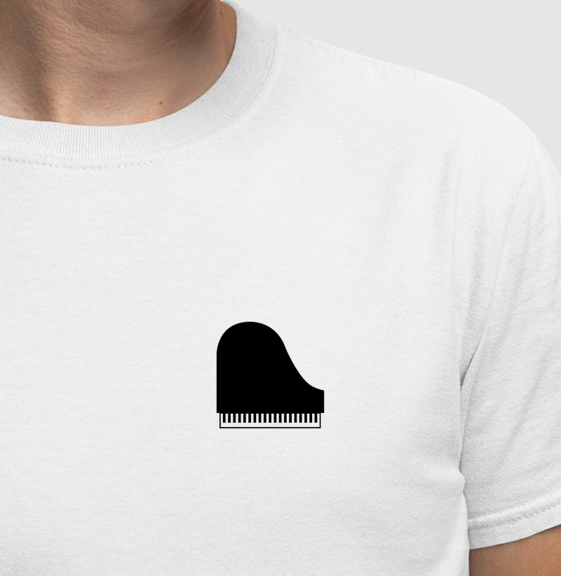T-shirt Piano White