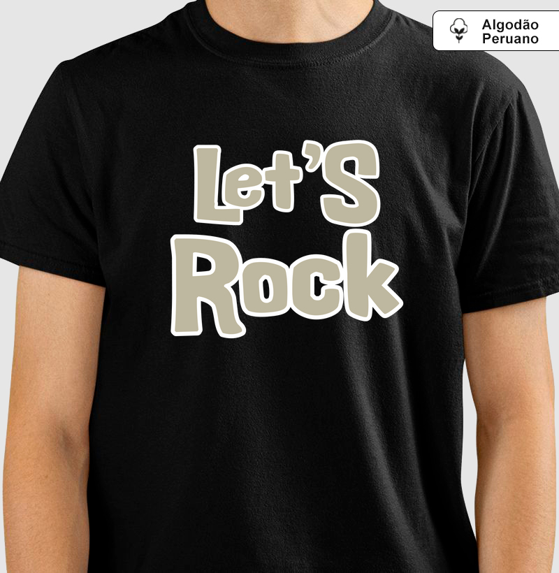 Let’s Rock: Camiseta em Algodão Peruano - Vibração e Estilo para os Amantes do Rock