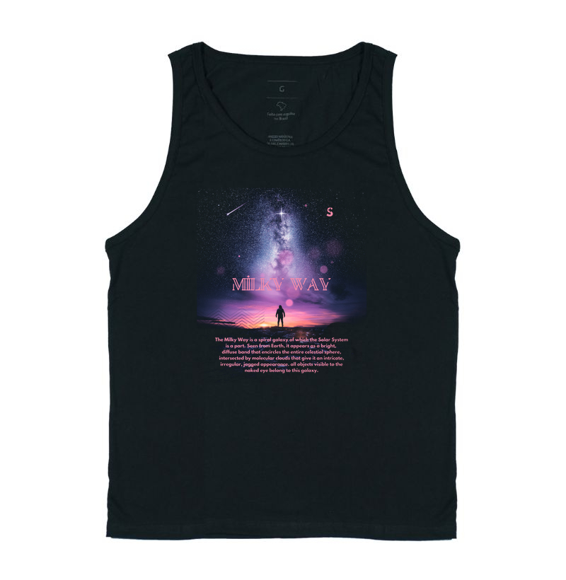 Via Láctea, a nossa galáxia. Camiseta Supernova Estampada 