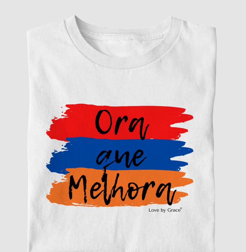 Camiseta Ora que melhora Tricolor