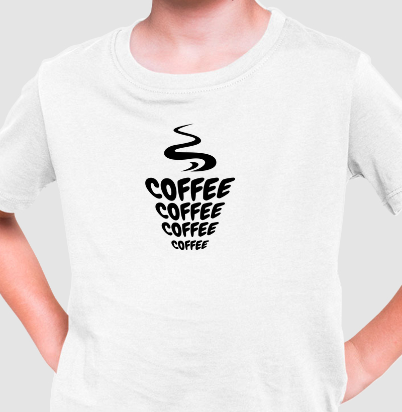 Coffee Lovers: Camiseta Infantil -  A Paixão por Café em Cada Detalhe