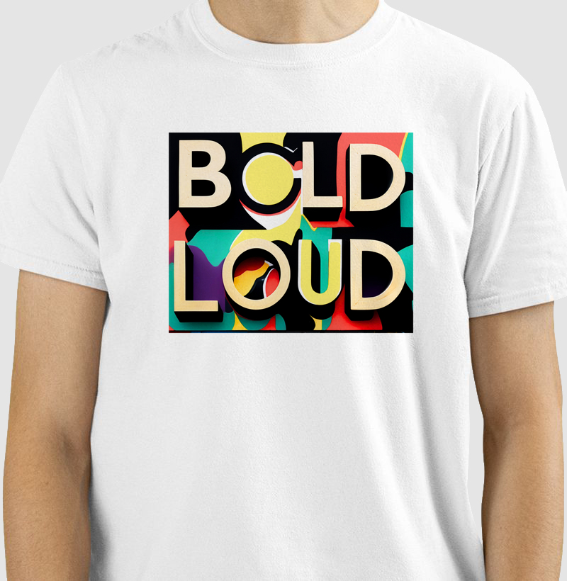 camiseta bold loud