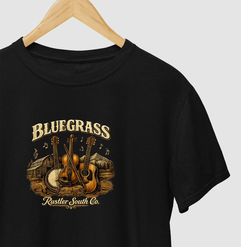 Camiseta Bluegrass Roots – Banjo, Fiddle & Acoustic Soul
