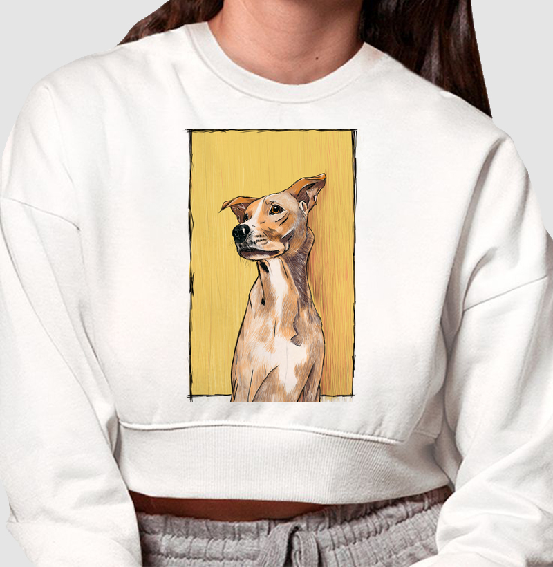 Cropped Moletom Cachorro Caramelo