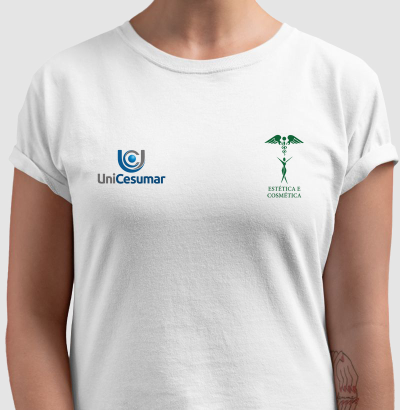 Camiseta Estética e Cosmética minimalista