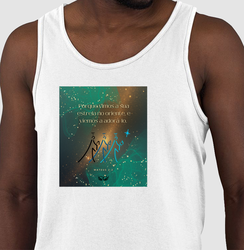 Camiseta Regata de Natal Estrela do Oriente