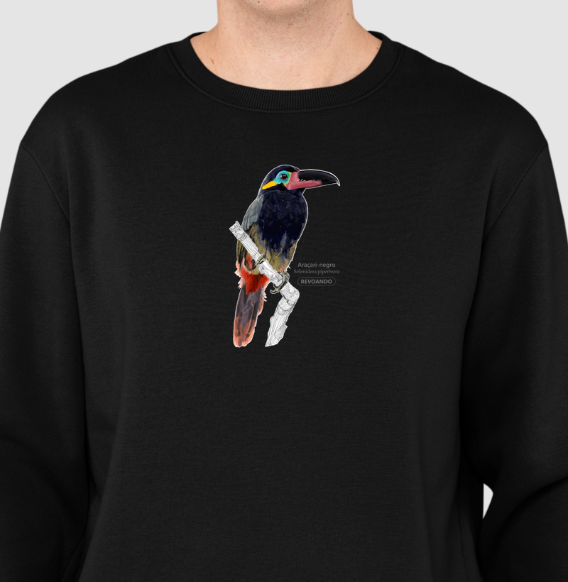 Aves do Brasil - Araçari-negro - Moletom