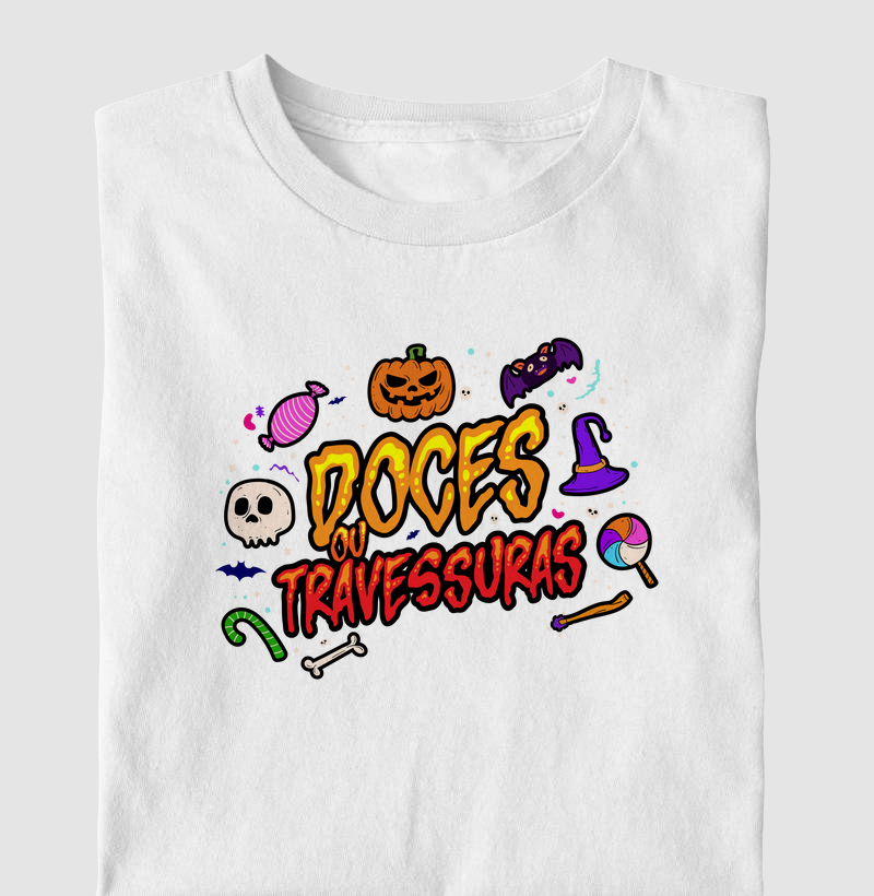 Camiseta Halloween Doces ou Travessuras