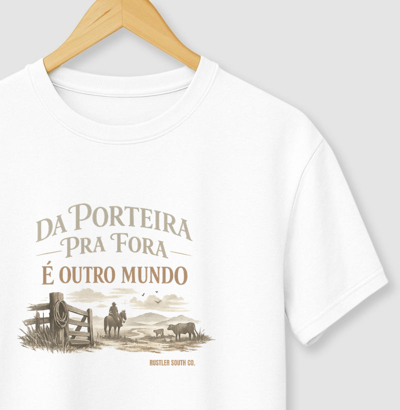 Camiseta Da Porteira Pra Fora – Country Roots & Vida no Campo