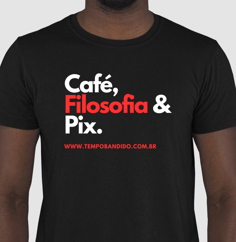 Camiseta Café Filosofia e Pix Vermelha