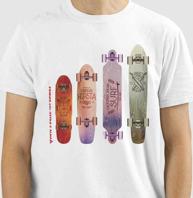 CAMISETA RESERVA.INK MASCULINA E FEMININA TRIBOS.etc ADVENTURE SkATEBOARD