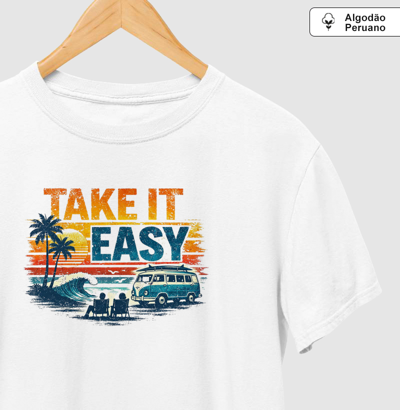 Camiseta Peruana Take It Easy na Praia | Posto80