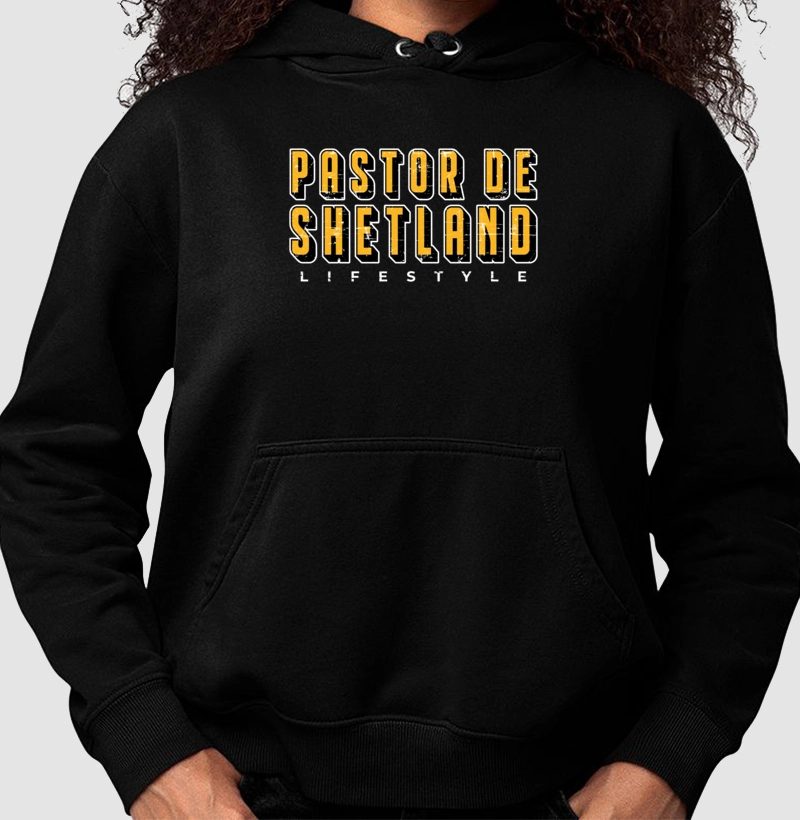Pastor de Shetland Texto Amarelo