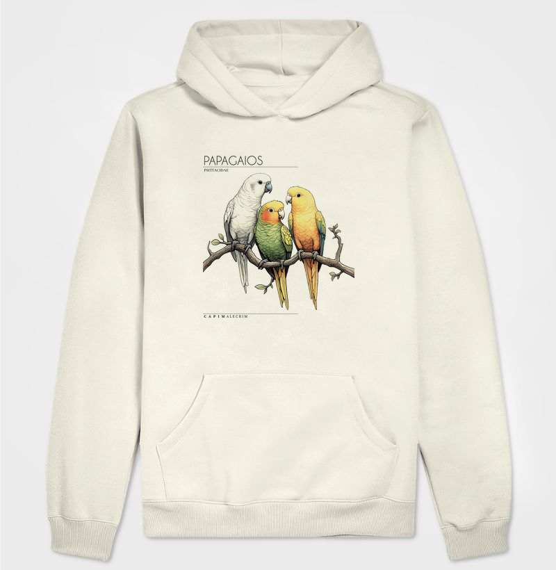 Moletom Hoodie Papagaios