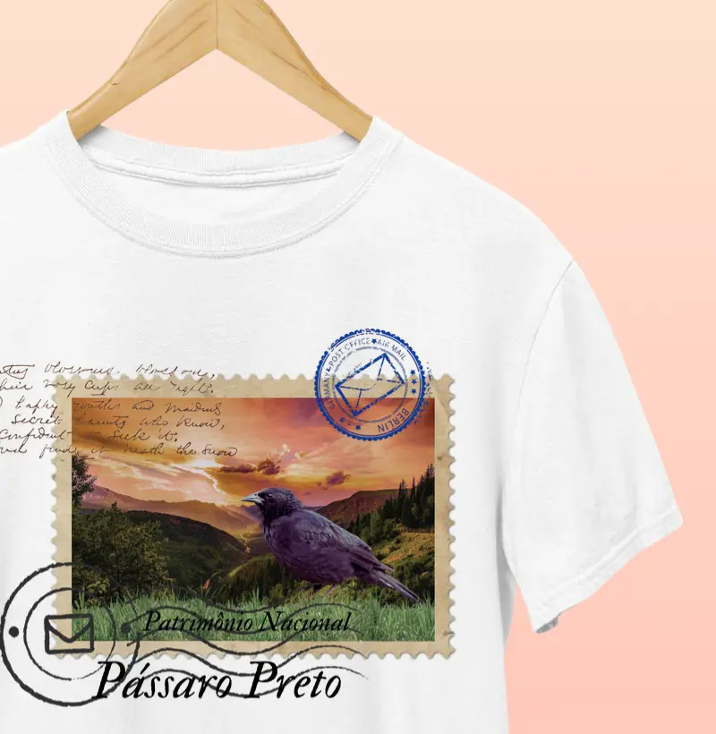Pássaro Preto selo postal