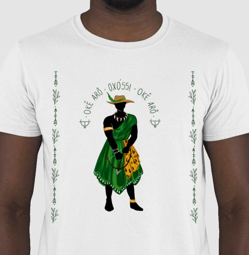 Camiseta Okê Arô Oxôssi  100% Algodão