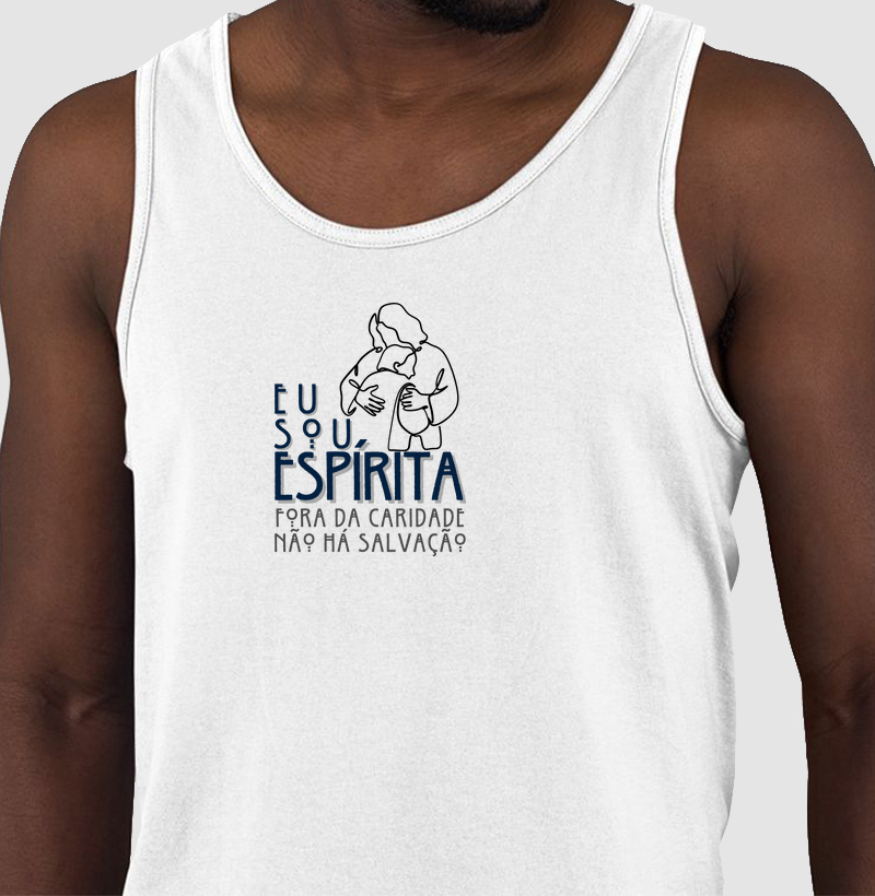 Estampa Sou Espírita Jesus Branco Masc.