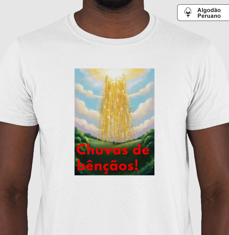 Camiseta Oversized Personalizada Chuvas de bênçãos