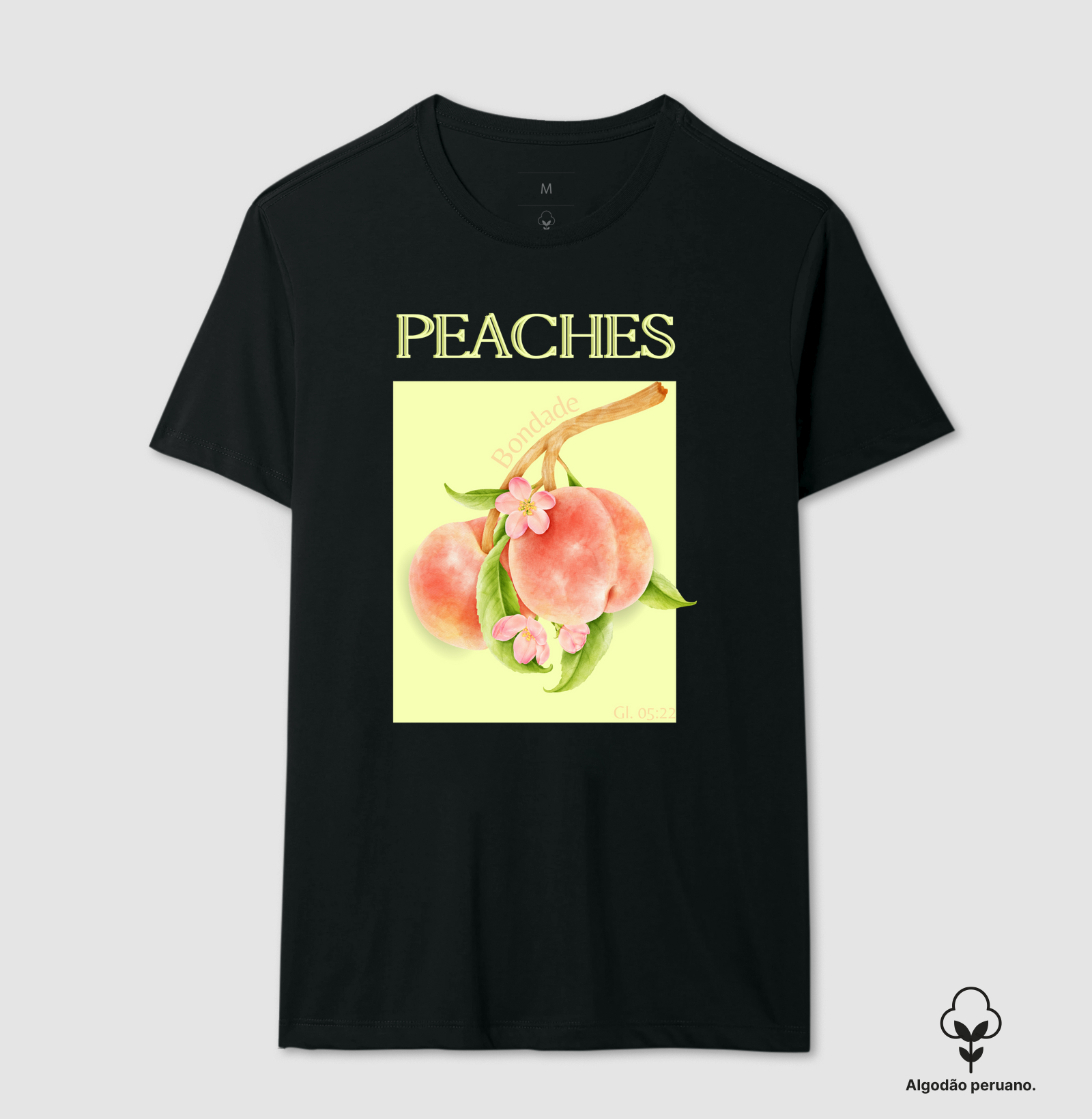 🍑 T-shirt Peaches - Coleção Doce Fruto 🍑
