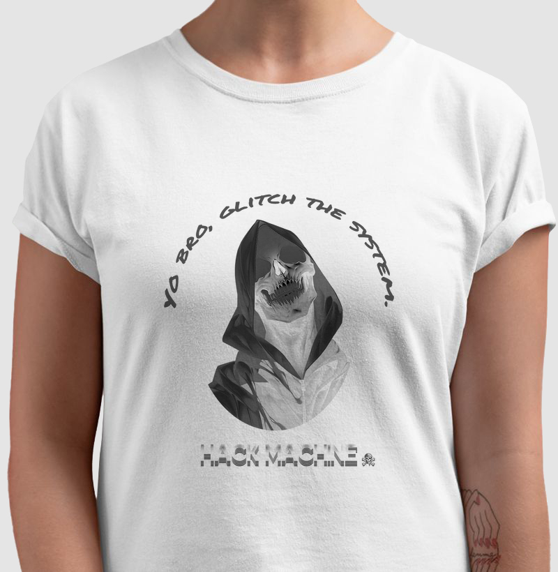 Camiseta Skullware Glitch the System | Hack Machine™