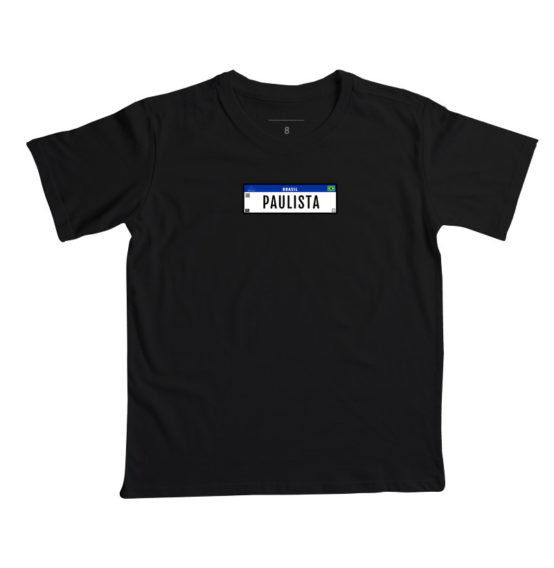 Paulista Placa Camiseta Infantil 