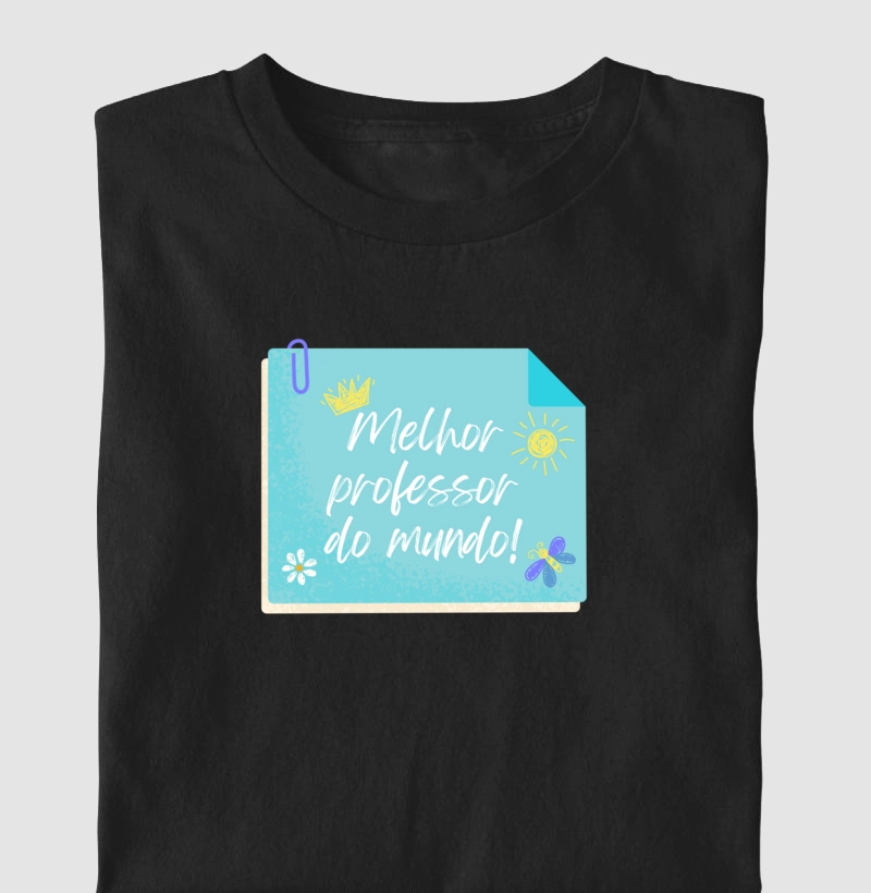 Camiseta Masculina 'Melhor Professor do Mundo!'
