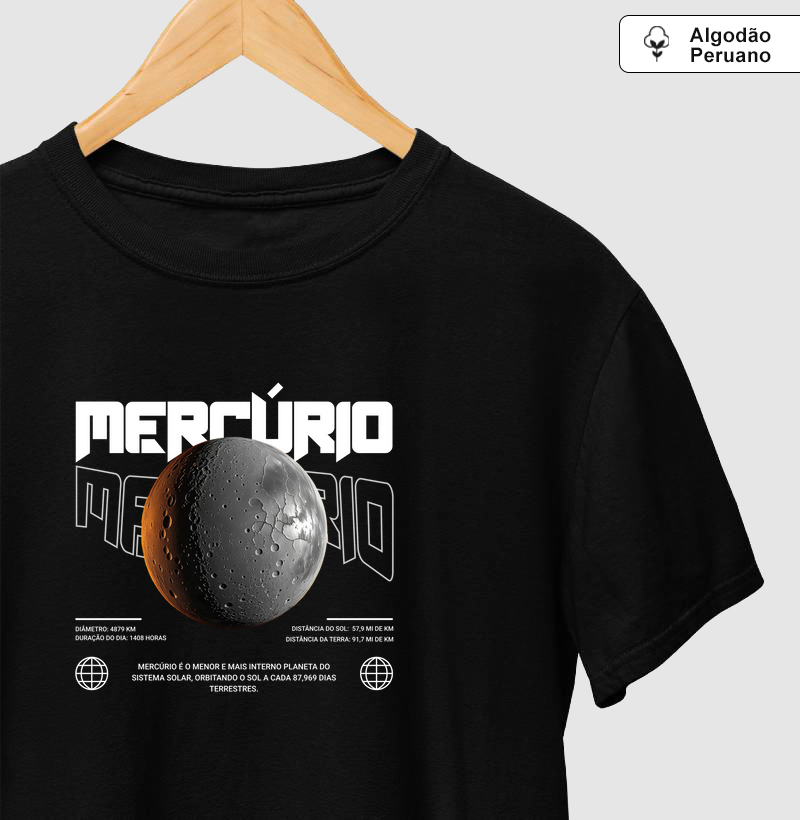 Mercúrio - Camiseta Algodão Peruano
